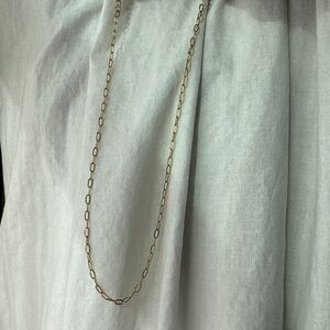 Gold plated 16” paperclip Necklace - Women Jewelry